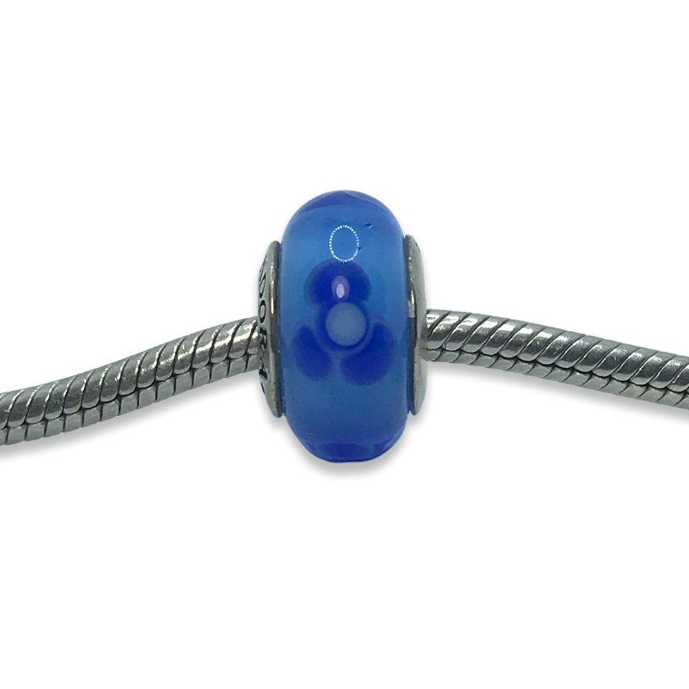 Pandora Flower Design Murano Glass Charm